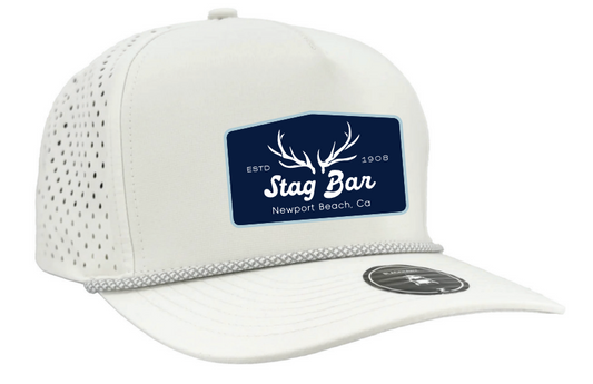 Blue Patch White Hat