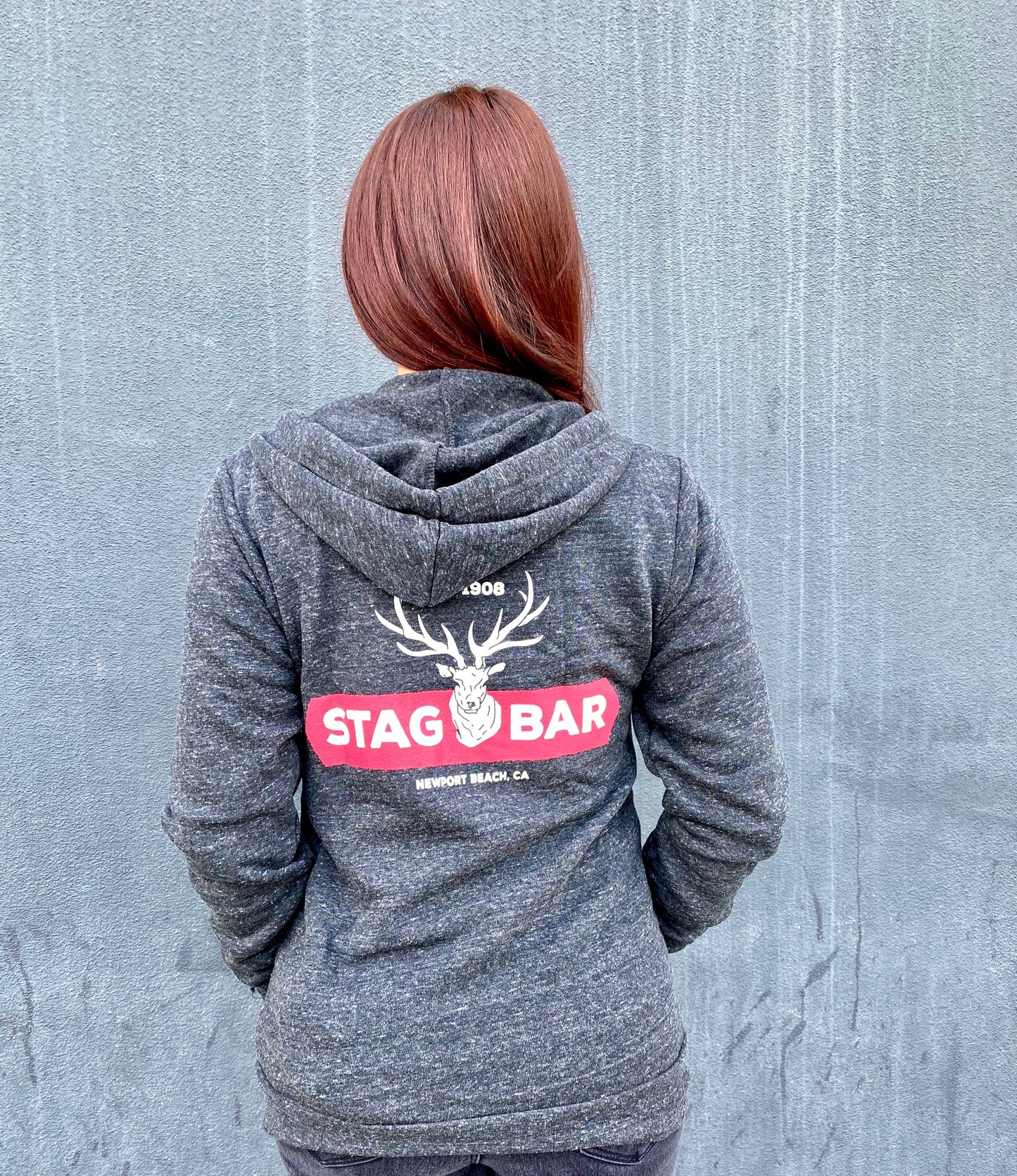 Stag Charcoal Zip Hoodie