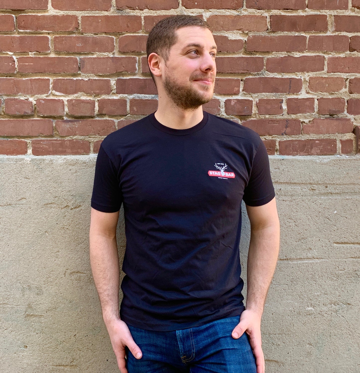 Stag Black Tee