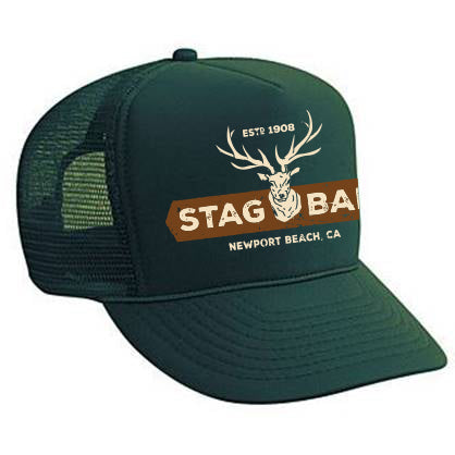 Green & Brown Stag Trucker Hat