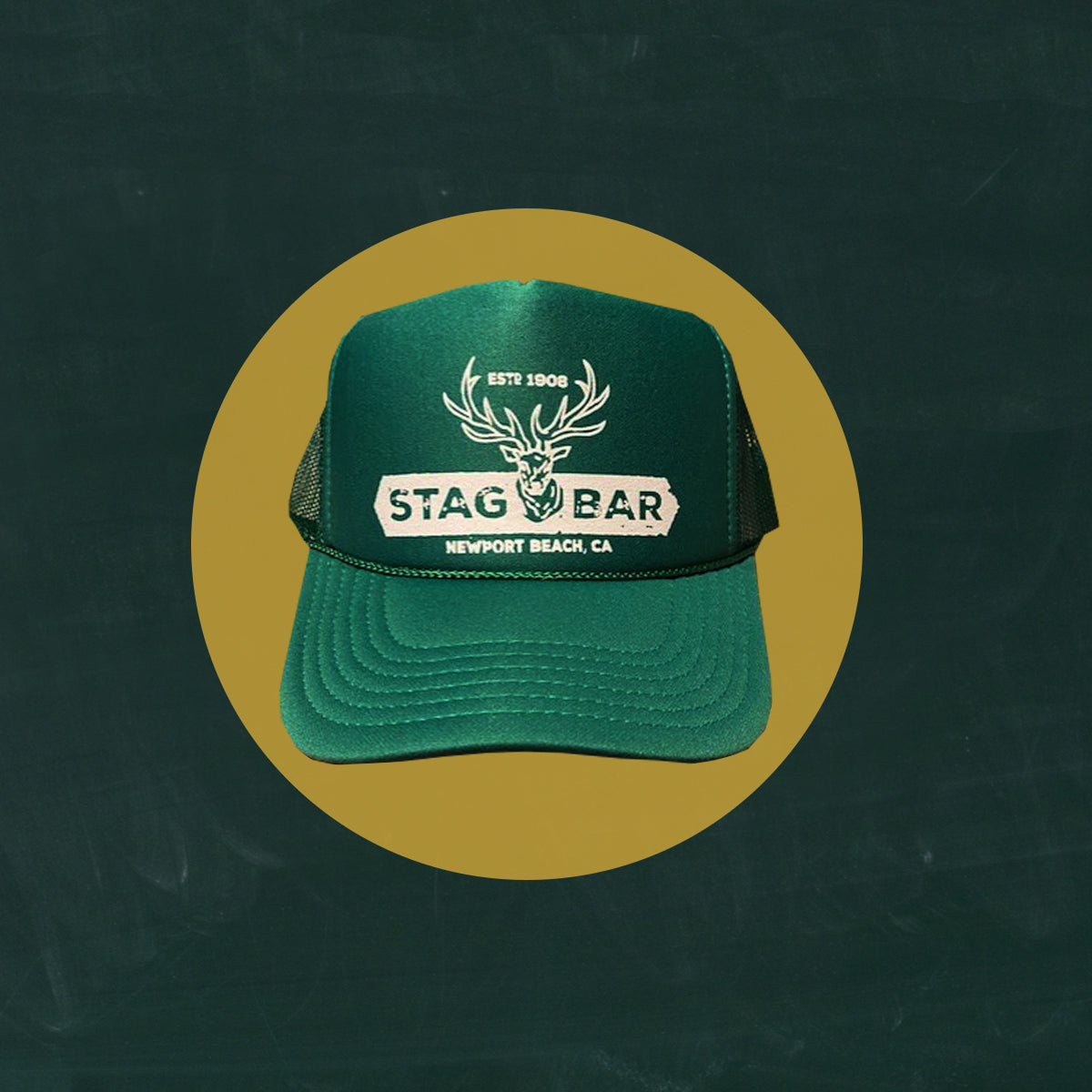 Stag Trucker Hat - Green
